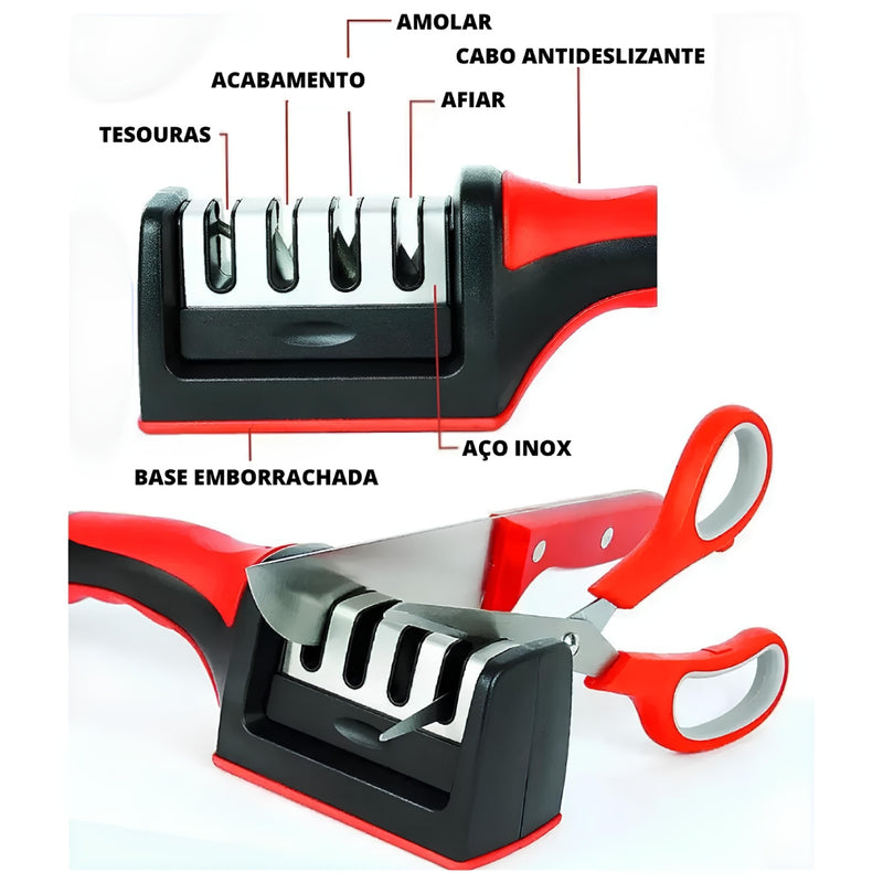 Afiador de Facas RS-168 com Tecnologia de Aço Tungstênio