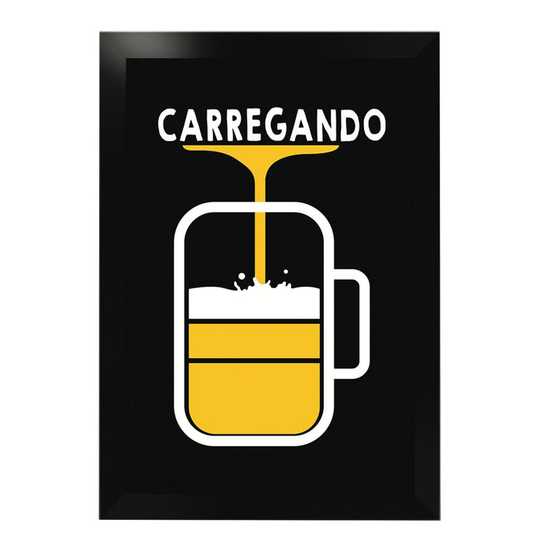 Kit 10 Quadros Placa Decorativa com Moldura Beer - 22x31,5cm